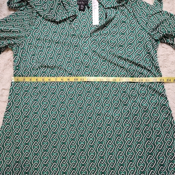 Dress knee length V-neck with tie short sleeves Size 2X NICOLE MILLER NWT - Picture 12 of 15